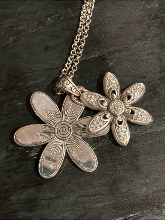 Brighton Jewelry - Brighton Silver Floral Pendant Necklace